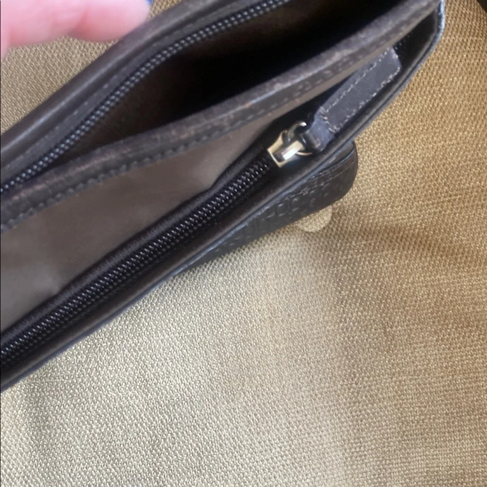 Coach Brown Messenger Bag with Woven Trim